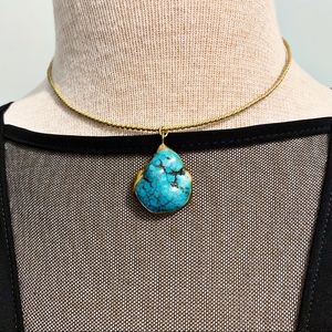 Handmade African Turquoise Gemstone neckla…